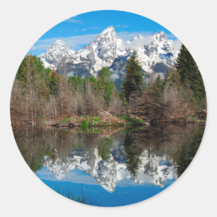 Schwabacher's Landing, Grand Teton Runder Aufkleber