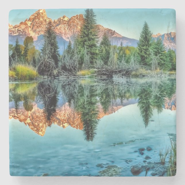 Schwabachers Landung und Biber-Teich Steinuntersetzer (Vorderseite)