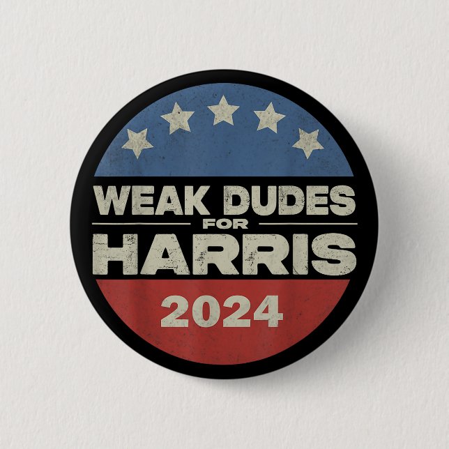 Schwache Typs für Harris-Kampagne 2024 Harris Walt Button (Vorderseite)