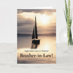 Schwager Frohen Vatertag mit Segelboot Karte