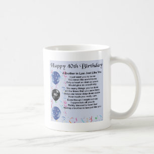 Schwager-Gedicht-40. Geburtstag Kaffeetasse