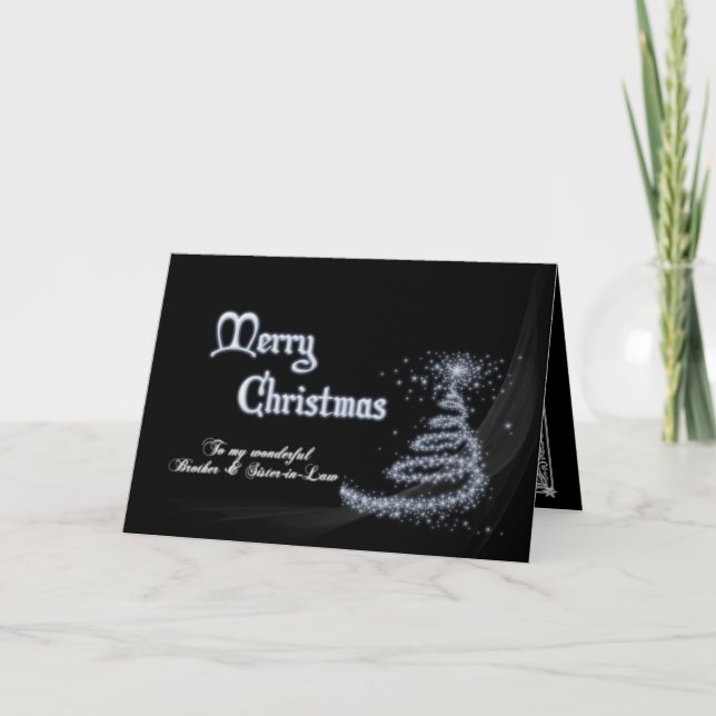 Schwager, Schwarz-Weiß-Weihnachten Feiertagskarte (Vorderseite)