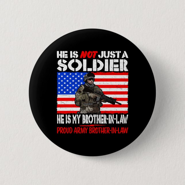 Schwager Soldat Stolz Armee Schwager Button (Vorderseite)