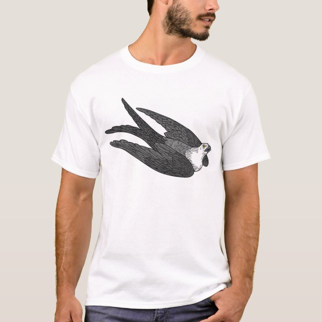 Schwalbe-Angebundener Drachen T-Shirt (Vorderseite)