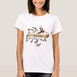 Schwalbe und Rolle mit Sudoku T-Shirt