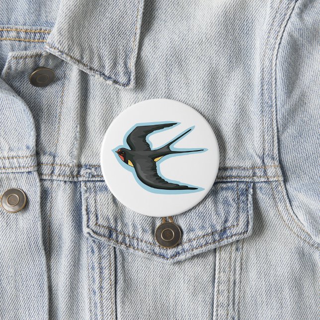 Schwalbe Vogel fliegt Button (Von Creator hochgeladen)
