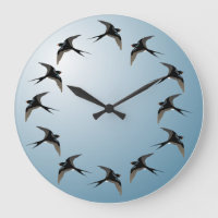 Schwalben-im Flug Wanduhr