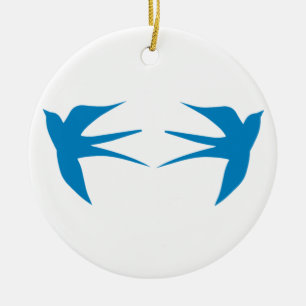 Schwalben Keramik Ornament