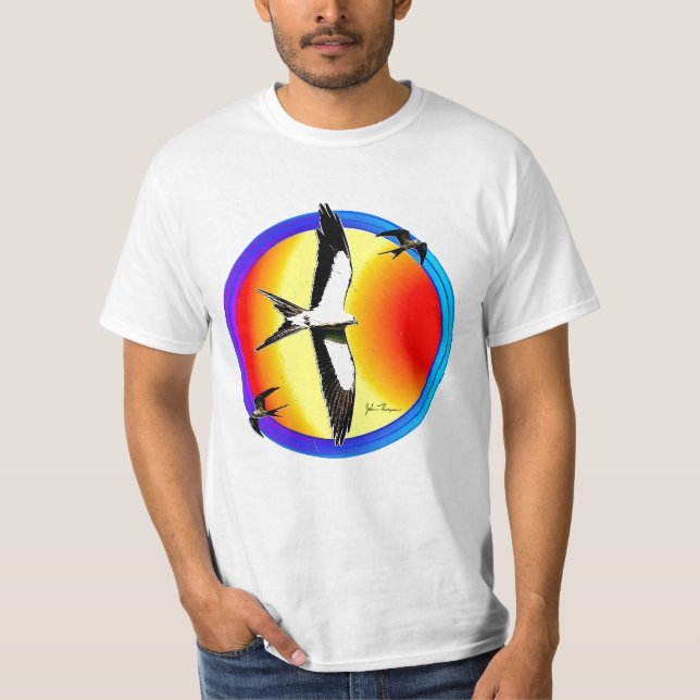 Schwalben-Schwanz-Drachen-T-Shirt T-Shirt (Vorderseite)