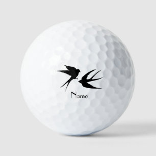 Schwalben Vögel Silhouetten Thunder_Cove Golfball