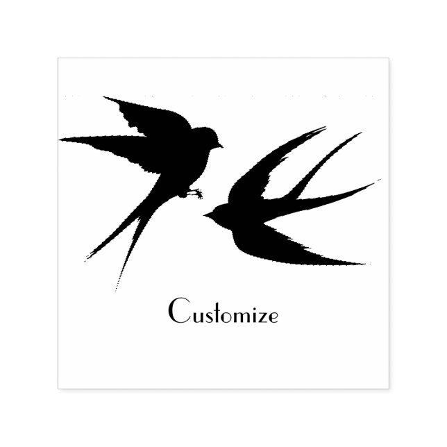 Schwalben Vögel Silhouetten Thunder_Cove Permastempel (Design)