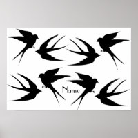 Schwalben Vögel Silhouetten Thunder_Cove
