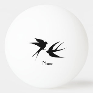 Schwalben Vögel Silhouetten Thunder_Cove Tischtennisball