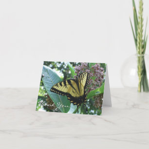Schwalbenschwanz Schmetterling I auf Seidenpflanze Dankeskarte