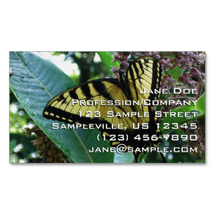 Schwalbenschwanz Schmetterling I auf Seidenpflanze Magnetische Visitenkarte