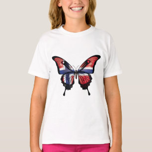 Schwalbenschwanz-Schmetterlingsflagge Norwegens T-Shirt