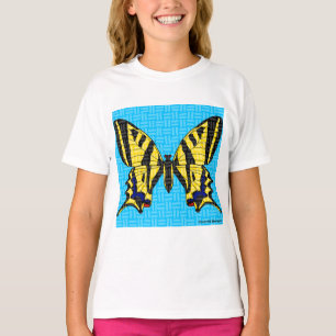 Schwalbenschwanz (weiß) - Einfaches Mädchen T-Shir T-Shirt