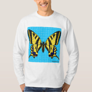 Schwalbenschwanz (weiß) - Herren Langarmshirt T-Shirt