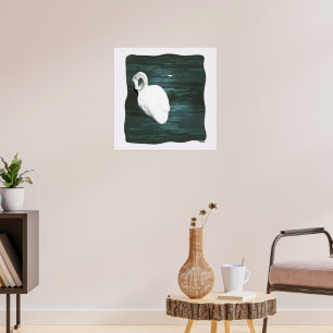Schwan am Teich Poster