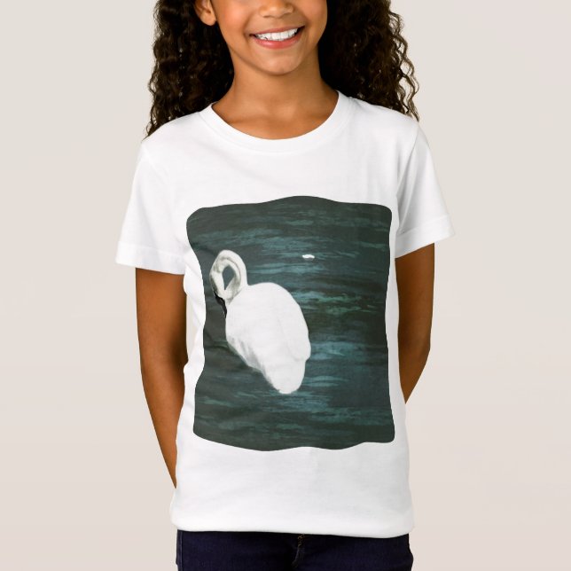 Schwan am Teich T-Shirt (Vorderseite)