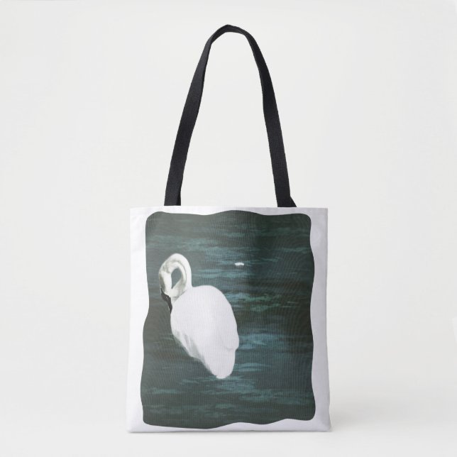 Schwan am Teich Tasche (Vorderseite)