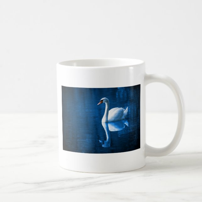 Schwan auf See Kaffeetasse (Rechts)