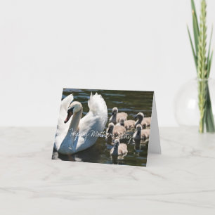 Schwan Familie Muttertag Karte