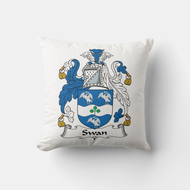 Schwan-Familienwappen Kissen (Vorderseite)