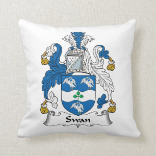 Schwan-Familienwappen Kissen