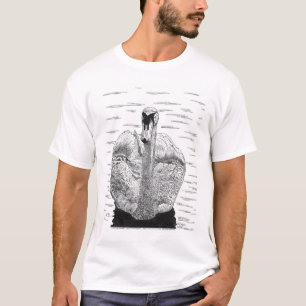 Schwan-Federzeichnen T-Shirt