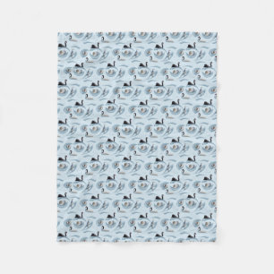 Schwan Frenzy Fleece-Decke (Hellblau) Fleecedecke