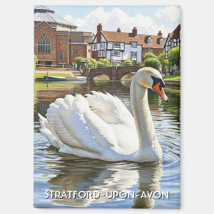 Schwan in Stratford-upon-Avon England Reise Magnet