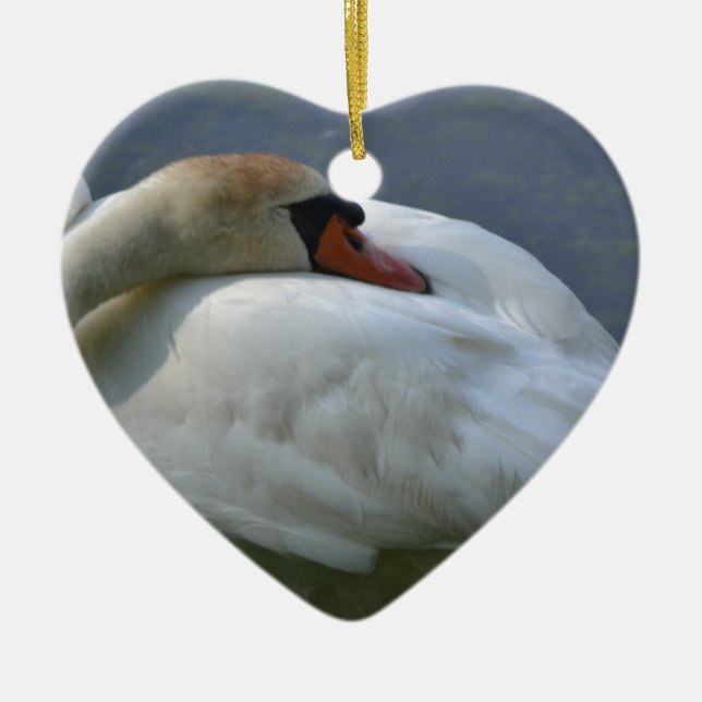 Schwan Keramik Ornament (Vorne)