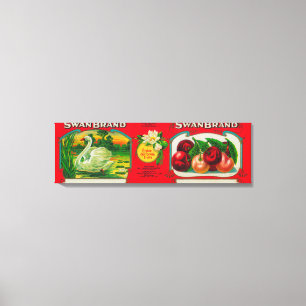 Schwan-Kirsche LabelOakland, CA Leinwanddruck