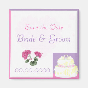 Schwan-Kuchen-Gastgeschenk Hochzeit oder Save the  Magnet