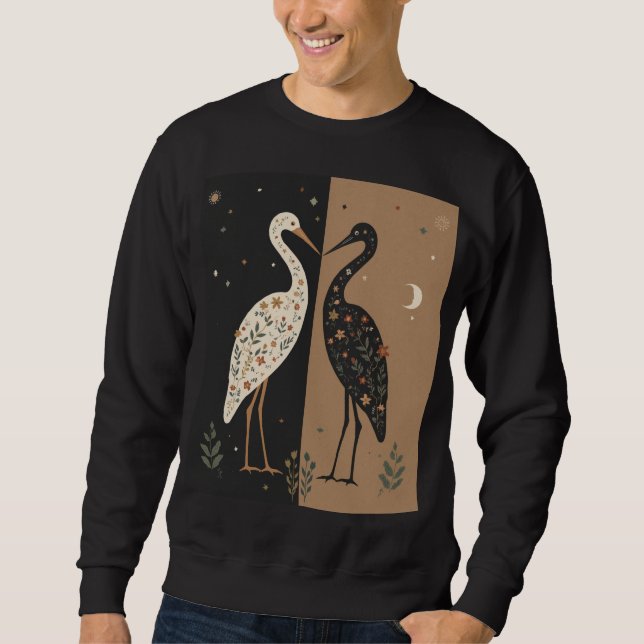 Schwan Liebe Sweatshirt (Vorderseite)