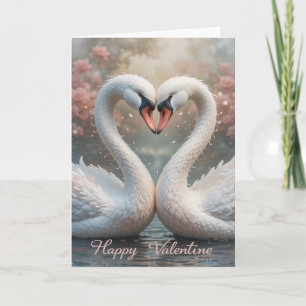 Schwan Liebe Valentinstag Eleganter Romantischer V Feiertagskarte