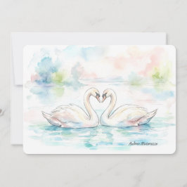 Schwan Liebende - Valentinstag Karte
