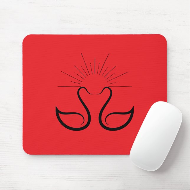 Schwan-Mauspad Mousepad (Mit Mouse)