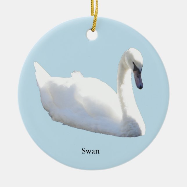 Schwan-Ornament Keramik Ornament (Vorne)