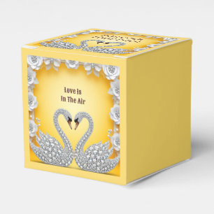 Schwan-Paar Diamond Crystal Romantische Warme Szen Geschenkschachtel