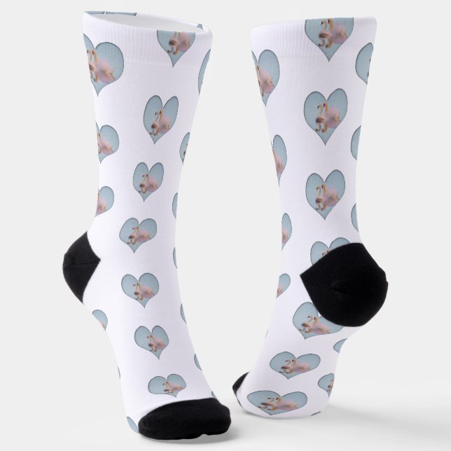 Schwan-Paar Lebenspartner Valentinstag  Socken (Gewinkelt)