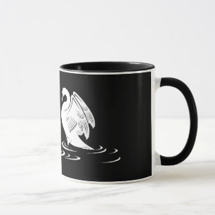 Schwan-Paar-Schwarz-Tasse Tasse