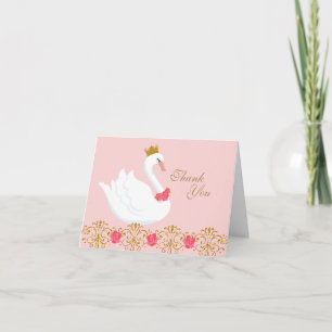 Schwan-Prinzessin Thank You Note Dankeskarte