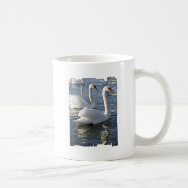 Schwan-Reflexions-Kaffee-Tasse Kaffeetasse (Rechts)
