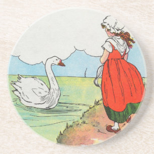 Schwan, Schwan, über das Meer. Schwimmen, Schwan, Getränkeuntersetzer
