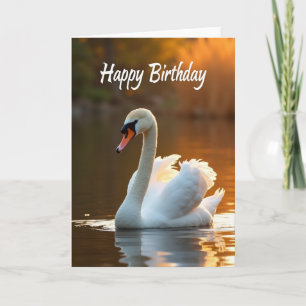 Schwan Serenity Geburtstagskarte Karte