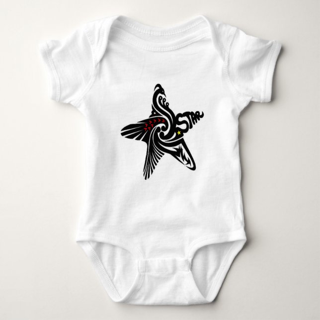 Schwan-Stern Baby Strampler (Vorderseite)