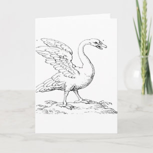 Schwan Symbol der Liebe und Treue Fine Art Karte