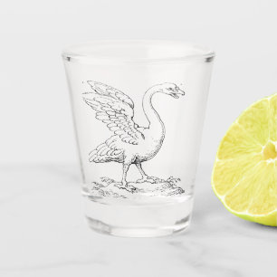 Schwan Symbol der Liebe und Treue Fine Art Schnapsglas